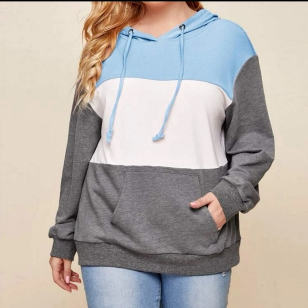 Size 14 [ 1X ] Shein plus size color block hoodie